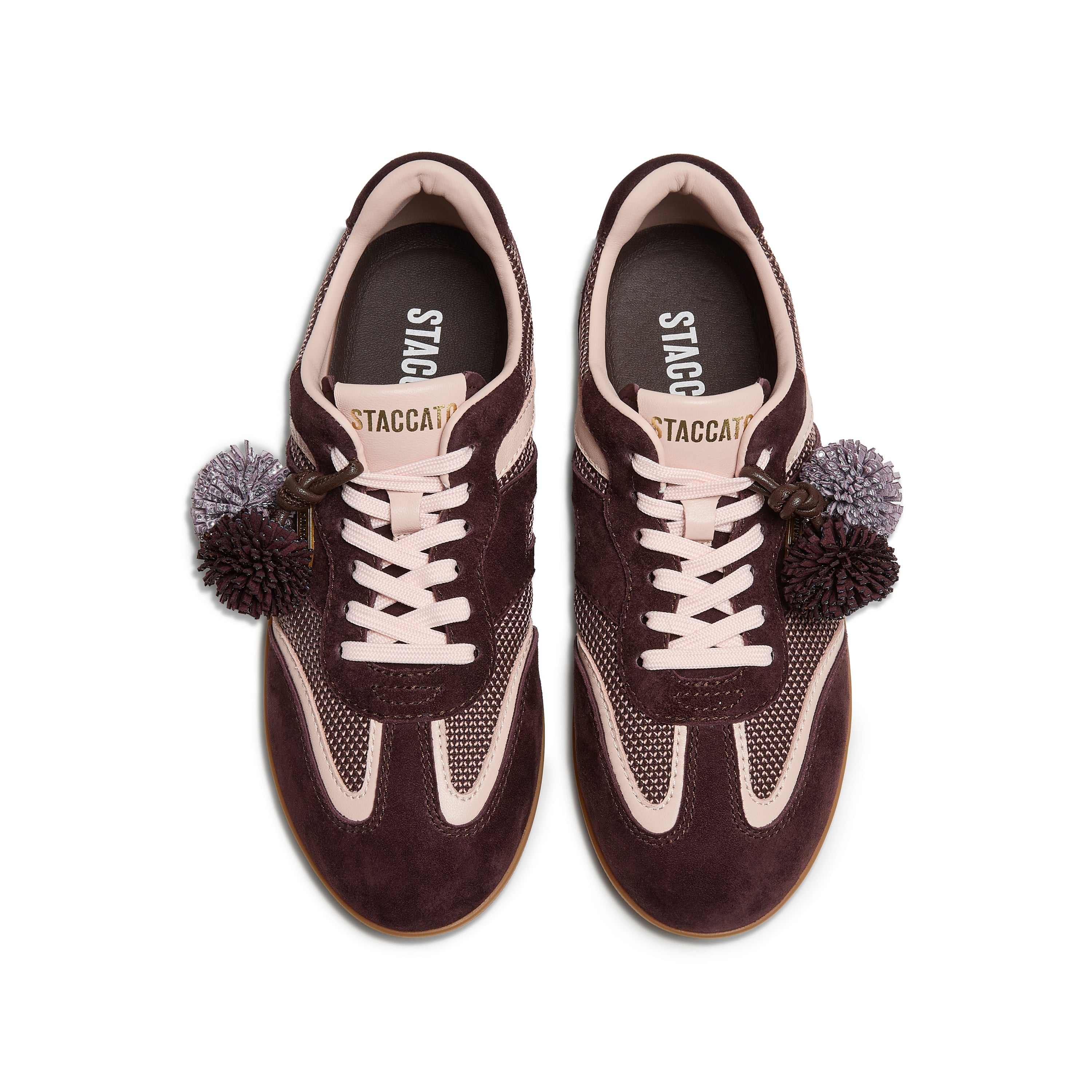 Burgundy Suede Fireworks Charm Sole Sneakers
