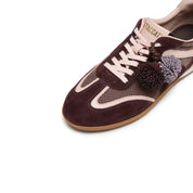 Burgundy Suede Fireworks Charm Sole Sneakers