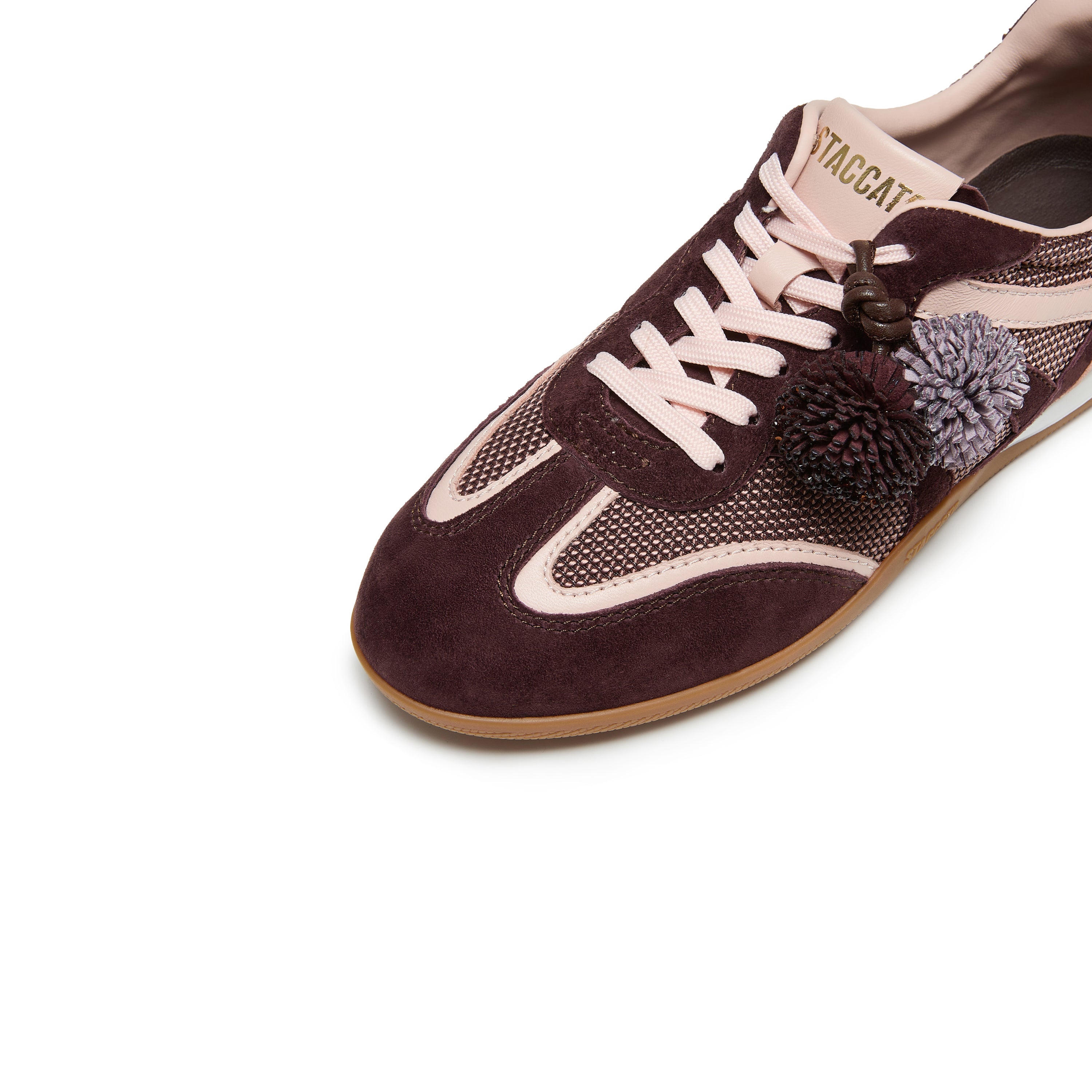 Burgundy Suede Fireworks Charm Sole Sneakers