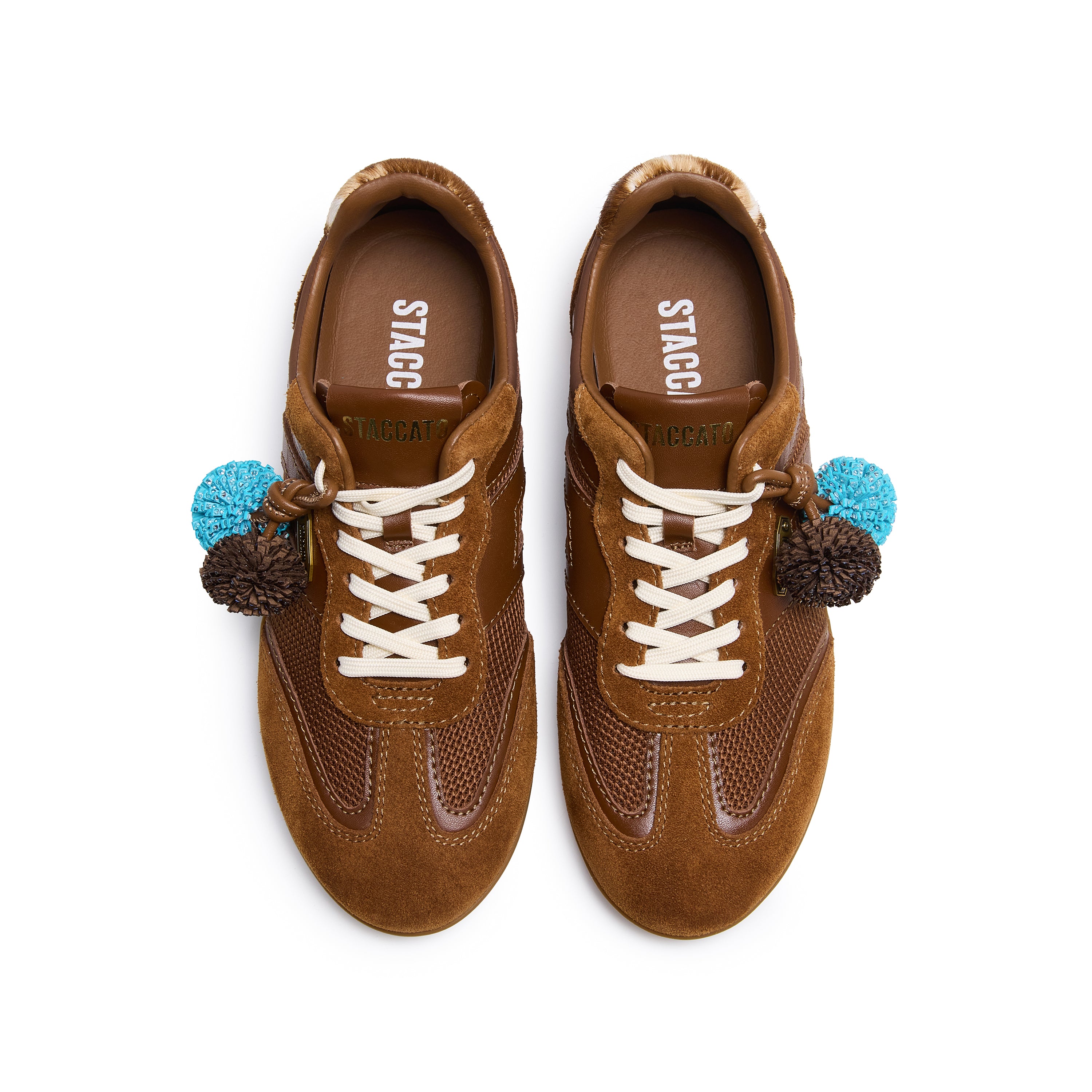Brown Suede Fireworks Charm Sole Sneakers
