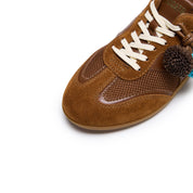 Brown Suede Fireworks Charm Sole Sneakers