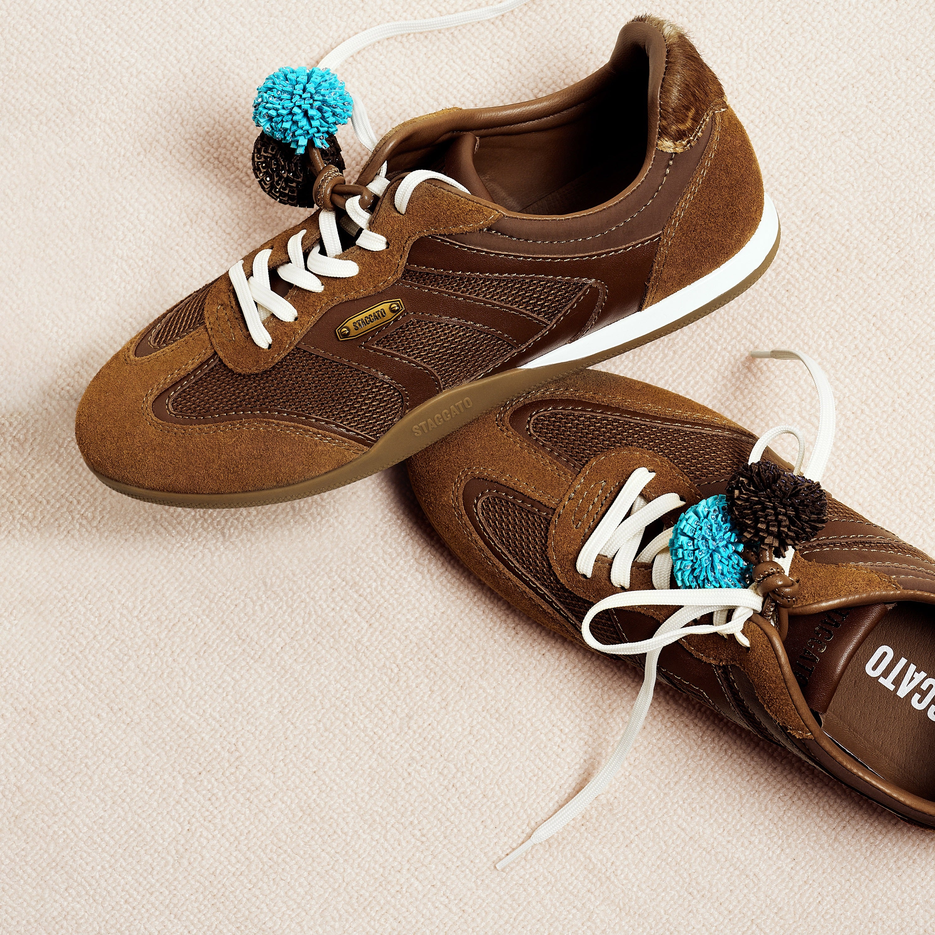 Brown Suede Fireworks Charm Sole Sneakers