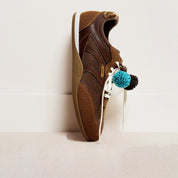 Brown Suede Fireworks Charm Sole Sneakers