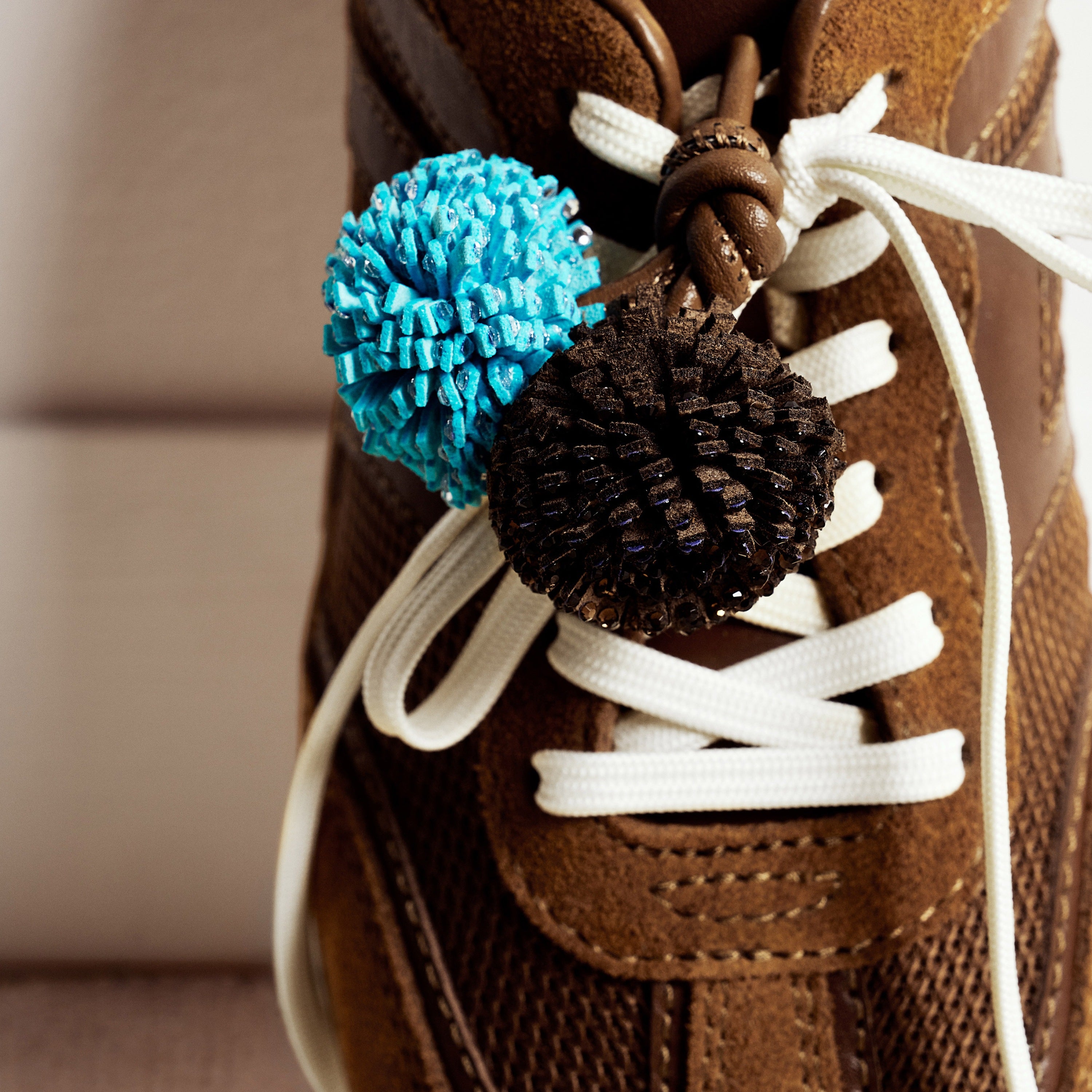 Brown Suede Fireworks Charm Sole Sneakers