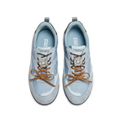 Blue Crystal Embellished Casual Sneakers