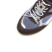 Purple Crystal Embellished Casual Sneakers