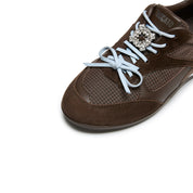 Brown Crystal Embellished Casual Sneakers