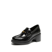Smooth Calfskin Block Heel Loafers
