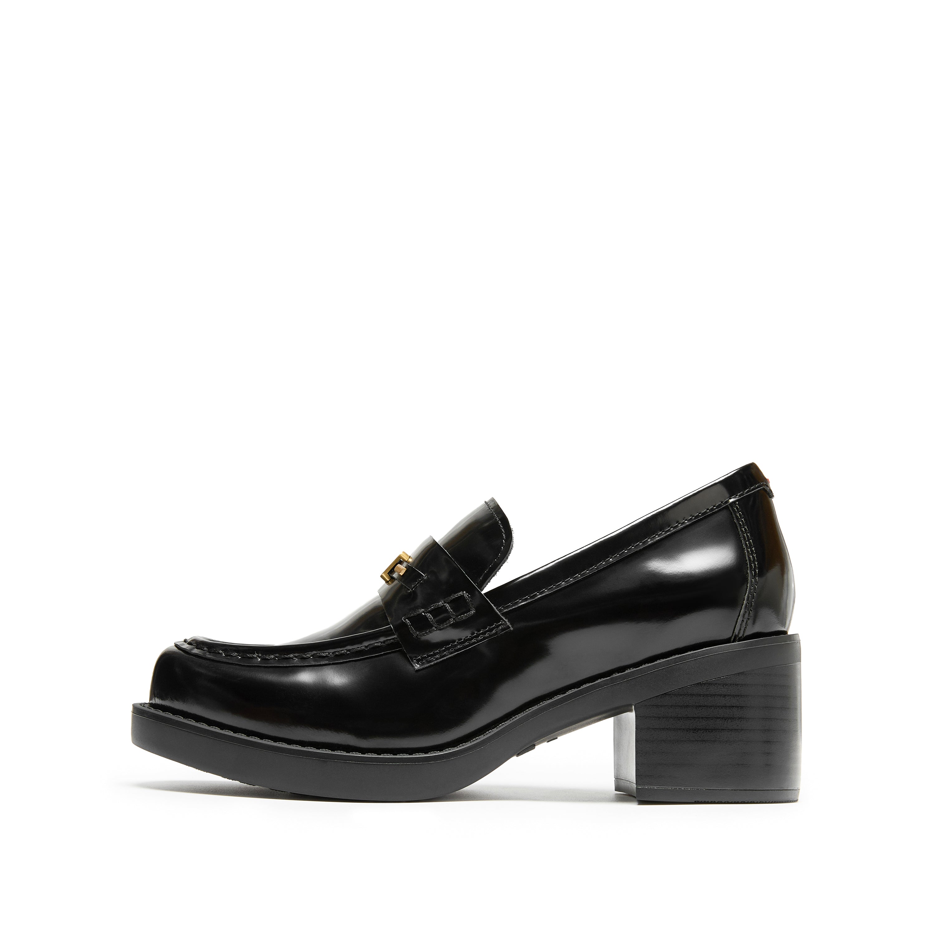 Smooth Calfskin Block Heel Loafers