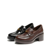Smooth Calfskin Block Heel Loafers
