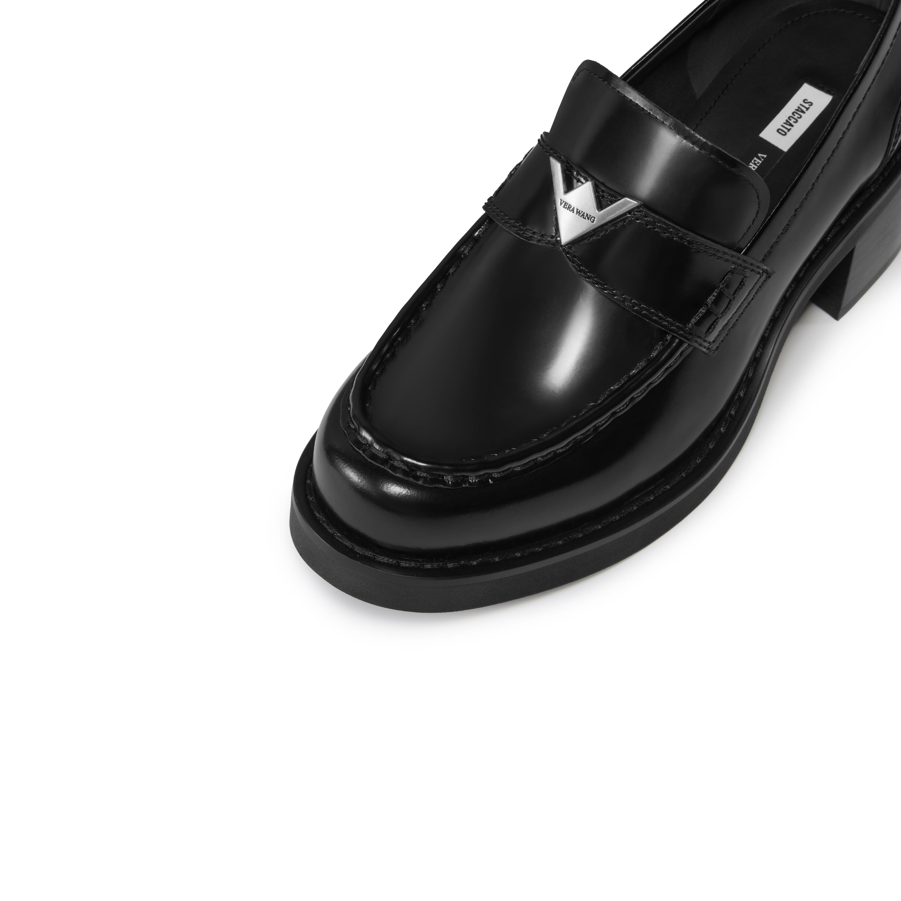 STACCATO × VERA WANG Metal Detail Block Heel Loafers
