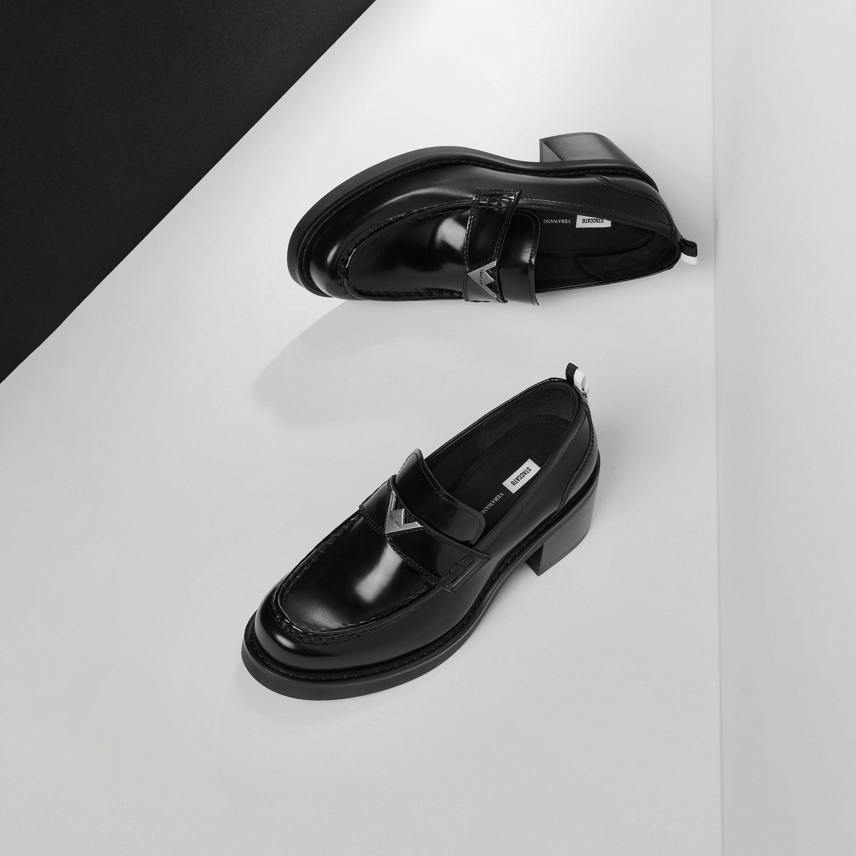 STACCATO × VERA WANG Metal Detail Block Heel Loafers