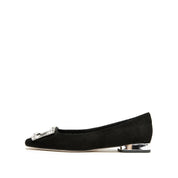 Sheep Crystal Square Buckle Low Heel Flats