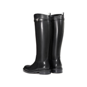 STACCATO × VERA WANG Metal Buckle Leather Riding Boots