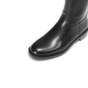 STACCATO × VERA WANG Metal Buckle Leather Riding Boots