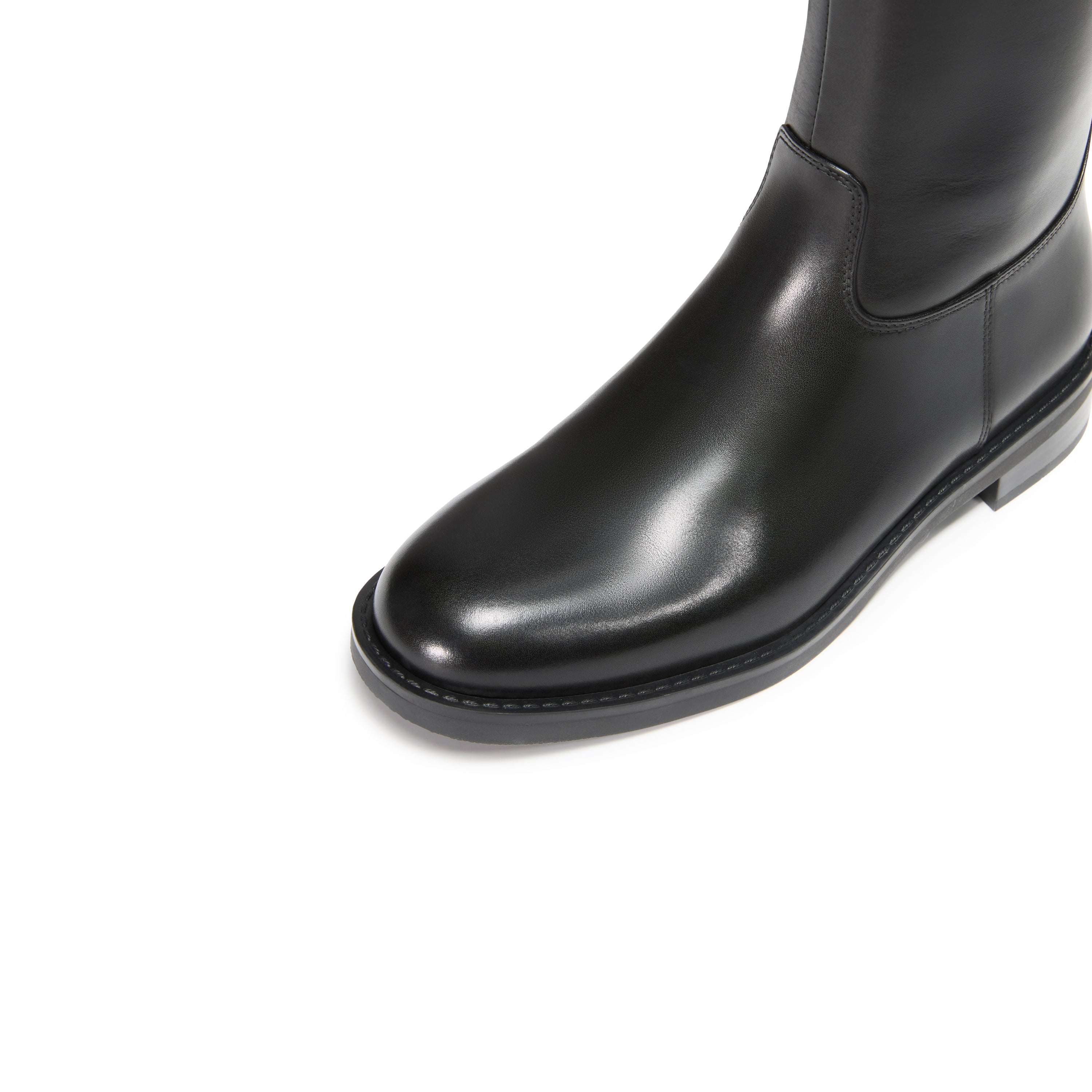 STACCATO × VERA WANG Metal Buckle Leather Riding Boots