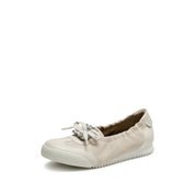 Beige Bow Casual Flats