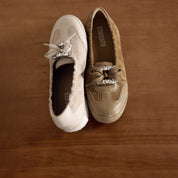 Beige Bow Casual Flats