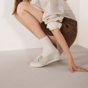 Beige Bow Casual Flats