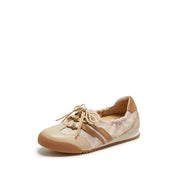 Brown Sugar Patch Sequins Ballerina Trainers