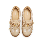 Brown Sugar Patch Sequins Ballerina Trainers