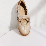 Brown Sugar Patch Sequins Ballerina Trainers