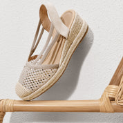 Pastel Crystal Ballerina Wedge Espadrilles