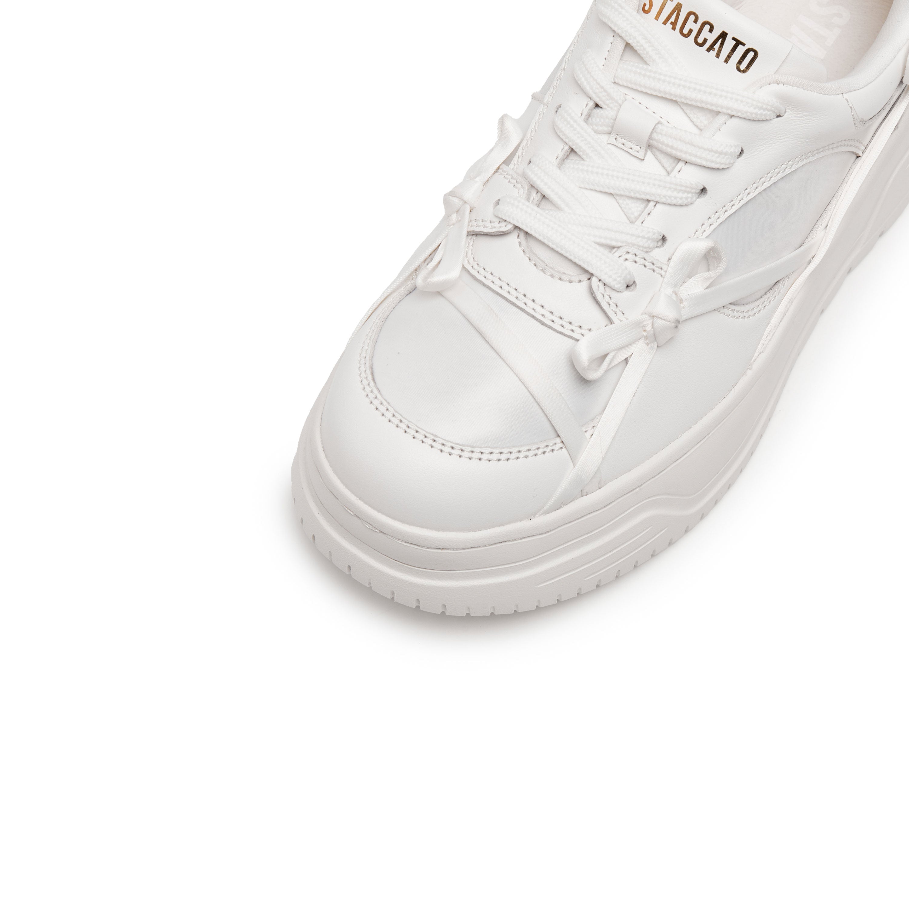 Monotone White Bows Sneakers