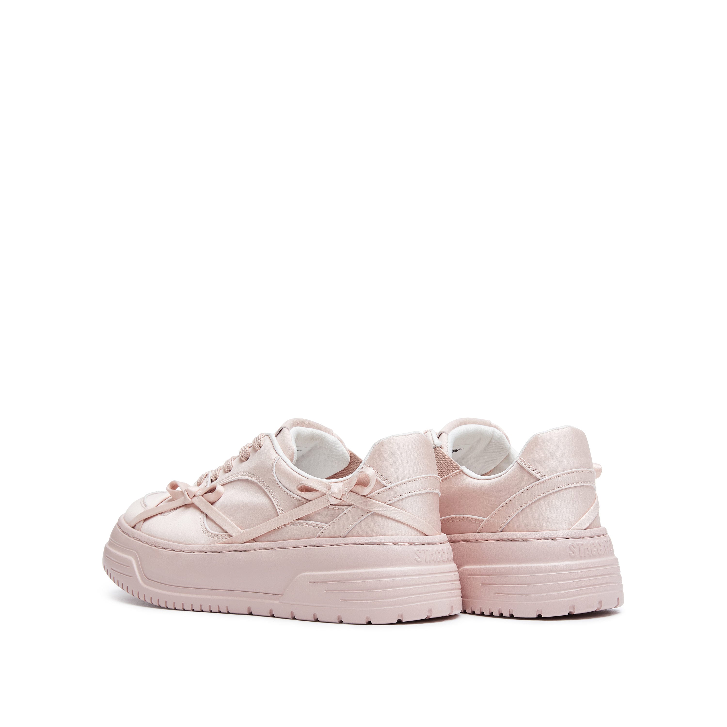Monotone Light Pink Bows Sneakers