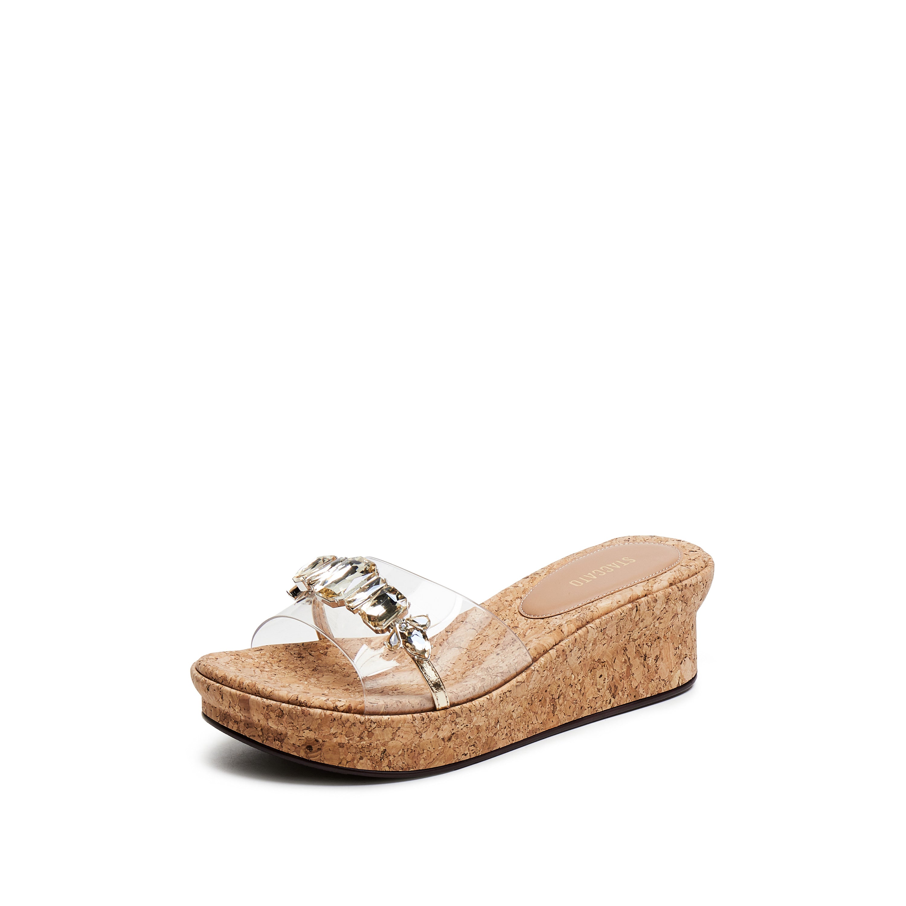 Golden Crystal-embellished Wedge Corks