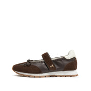 Brown ST Bow Mary Jane Derby Sneakers