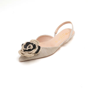 ST x CANAPE Beige Rose Slingback Flats