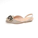 Load image into Gallery viewer, ST x CANAPE Beige Rose Slingback Flats
