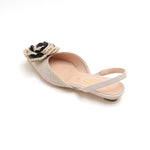 Load image into Gallery viewer, ST x CANAPE Beige Rose Slingback Flats
