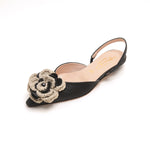 Load image into Gallery viewer, ST x CANAPE Black Rose Slingback Flats
