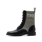Load image into Gallery viewer, Grey Military Combat Boots With Pocket
