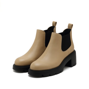 Taupe Chunky Chelsea Boots