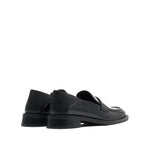 Load image into Gallery viewer, Black Vintage Embossed Leather Penny Loafers
