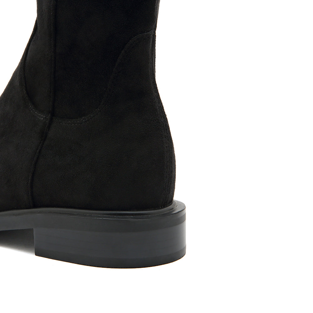 Black Over The Knee Sock Boots