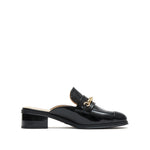 Load image into Gallery viewer, Black Chain Patent Slip On Loafers
