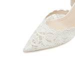 Load image into Gallery viewer, Beige Lace D&#39;Orsay Pumps
