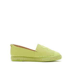 Light Green ST Embroidery Leather Espadrilles