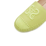 Load image into Gallery viewer, Light Green ST Embroidery Leather Espadrilles
