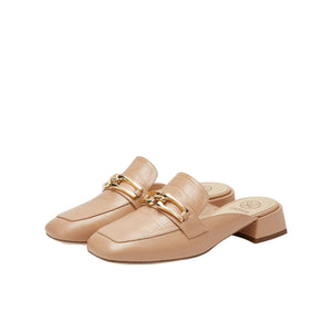 Pastel Embossed Horsebit Slip On Loafers