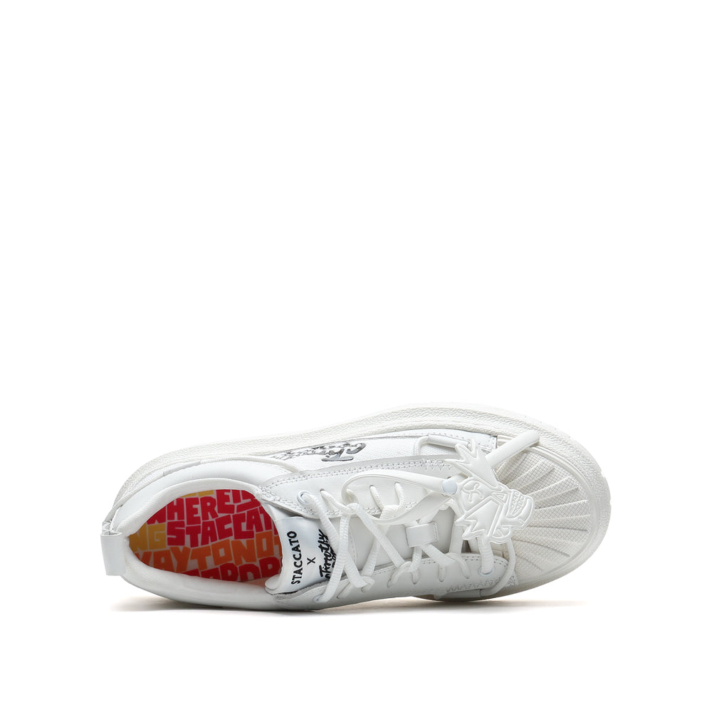 St X Timothy White Leather Sneakers