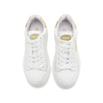 Load image into Gallery viewer, White Sneakers With Golden Tiger Patch
