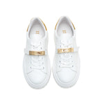 Load image into Gallery viewer, White Sneakers With Golden Velcro

