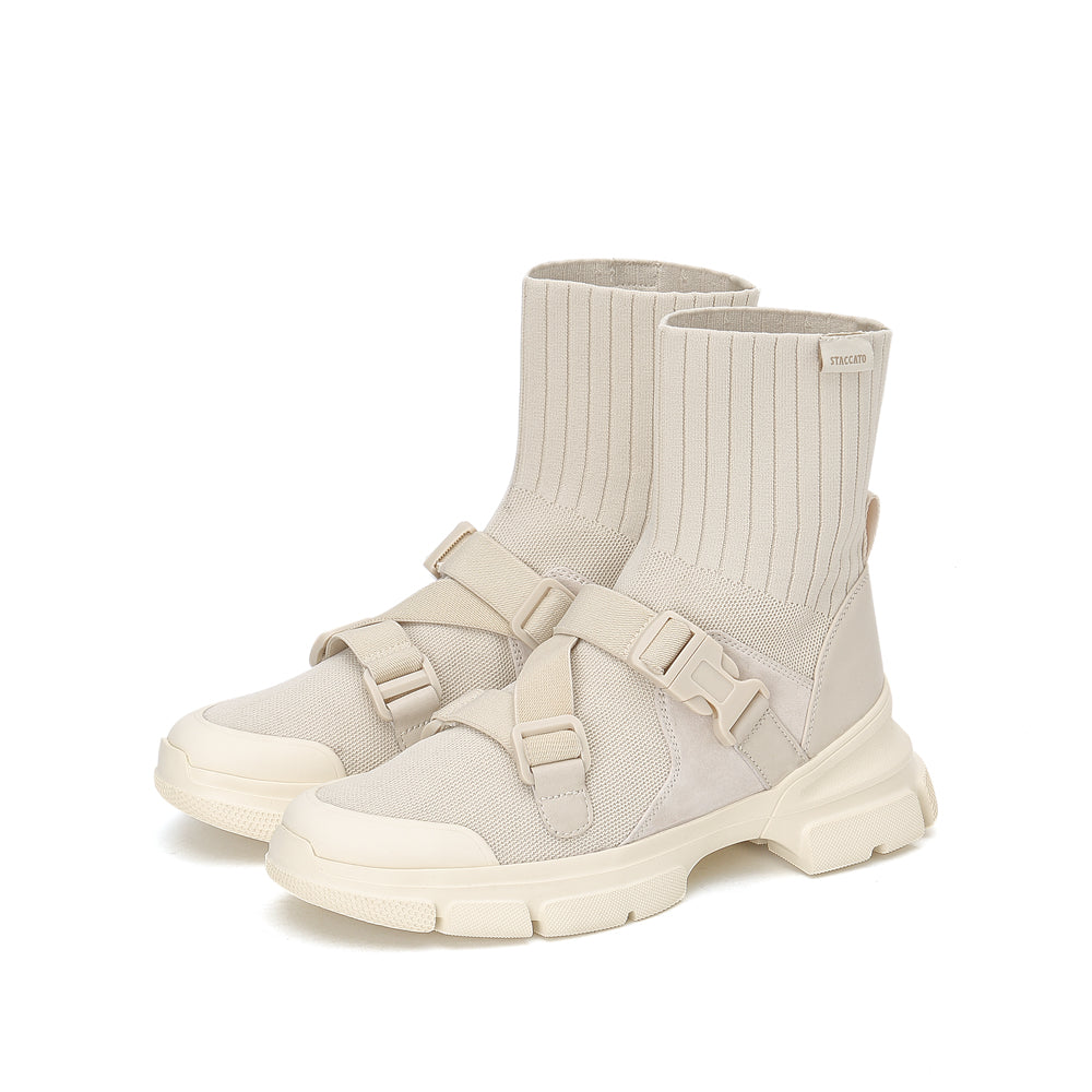 STACCATO Buckle Strap Sock Boots