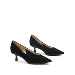 Load image into Gallery viewer, Black Leather Pointed Toe Pumps
