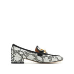 Load image into Gallery viewer, Black Floral Classic Horsebit Loafers
